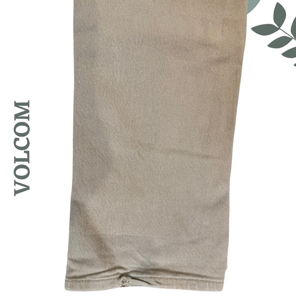 🛍️3/$40 Volcom Stone Made Modern Fit Pants - Chino Tan Flat Front Size 34 - Picture 6 of 7